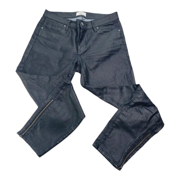 Lou & Grey Womens Modern Skinny Ankle Pants 27/4 Dark Denim Cotton/Spandex Blend - Picture 9 of 10